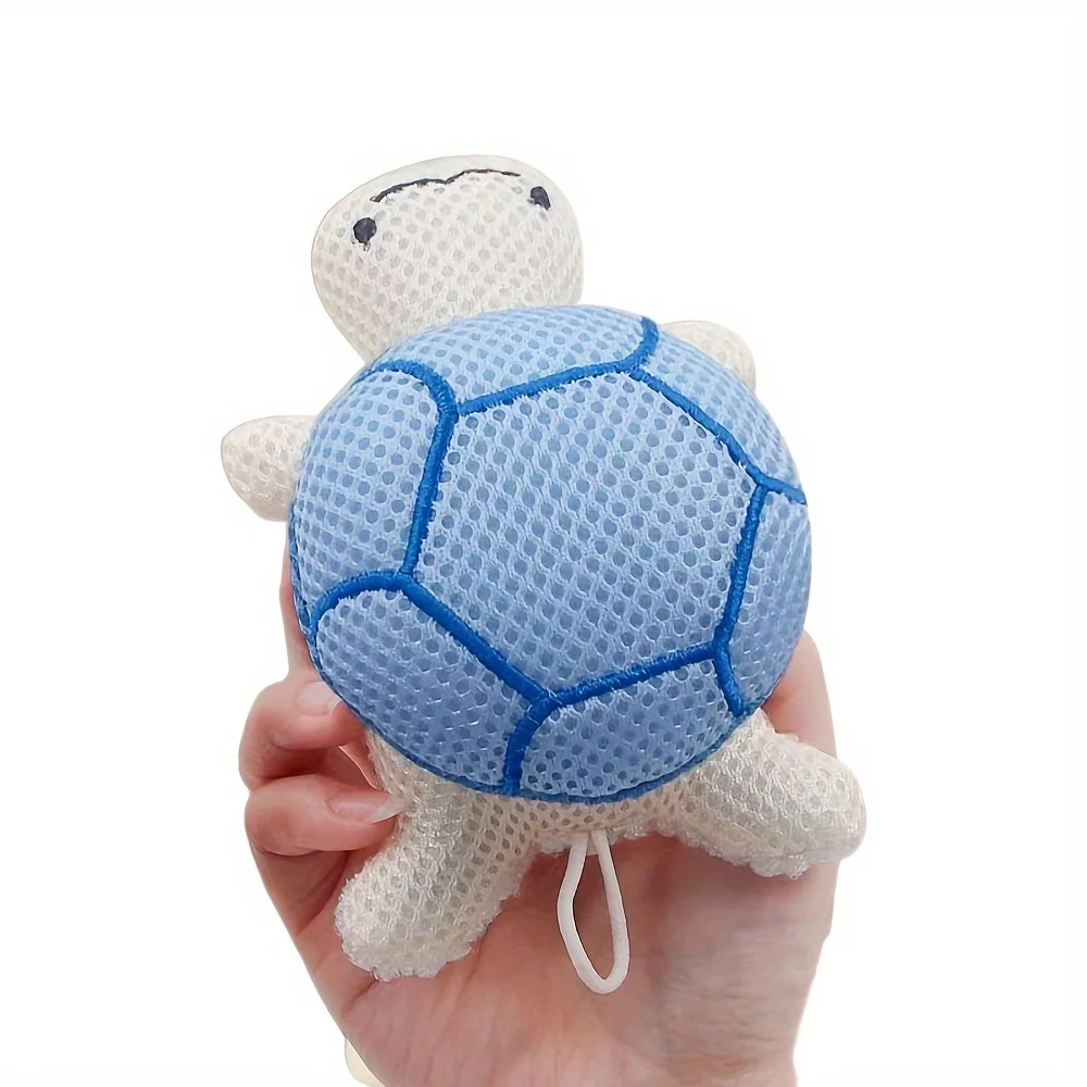 4 Pack Double-Sided Turtle Bath Ball Cute Shower Ball Light Beige Cleaning Body Exfoliating Bath Ball Reusable Bathing Tool Bathroom Accessories